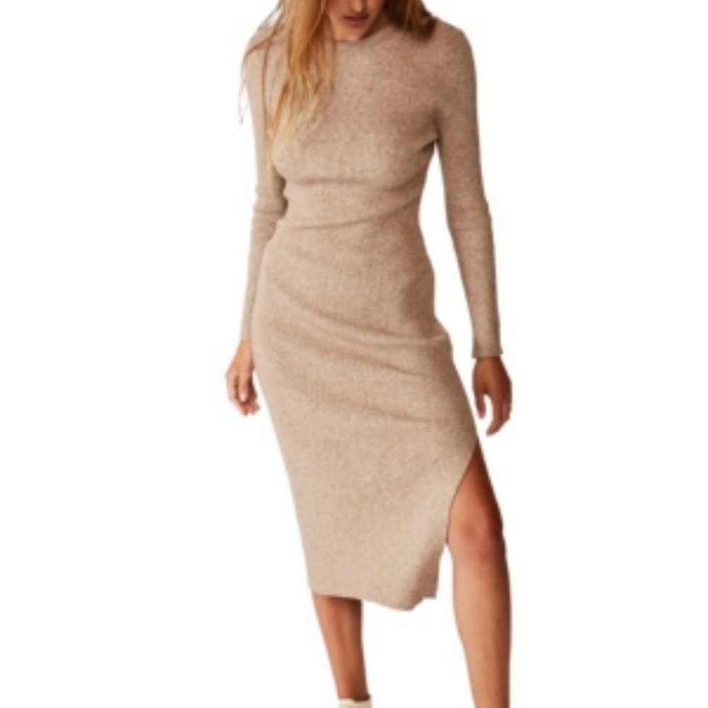Long Sleeve Knit Midi
